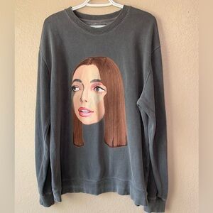 EMMA CHAMBERLAIN YouTuber Gray Photo Casual Sweatshirt Size L